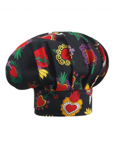 GORRO CHEF HAT HEARTS UNISEX
