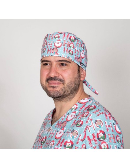 GORRO CIRUJANO TIRAS NAVIDAD SANTAS