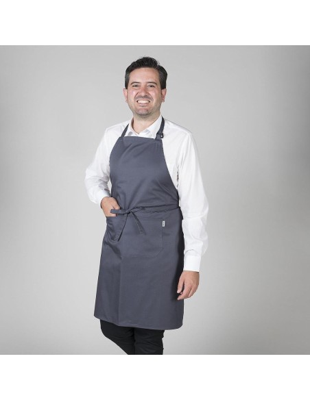 DELANTAL PETO Y BOLSILLO SARGA POLIESTER