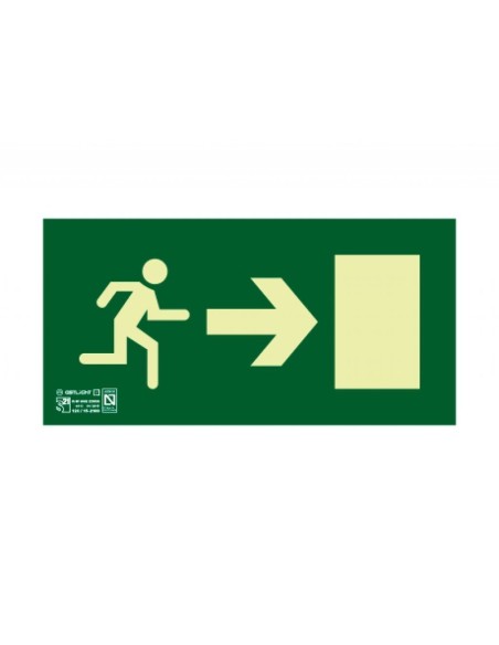 SEÑAL DE SALIDA CON FLECHA Y PUERTA DRCHA