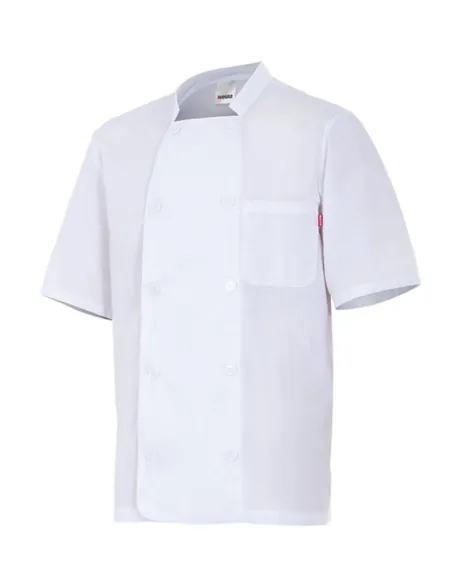 CHAQUETA COCINERO M/CORTA POPELIN FINO