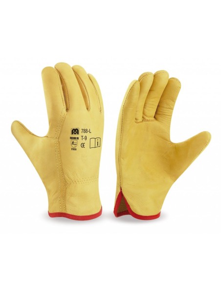 GUANTE CONDUCTOR FLOR VAC.AMARILLO