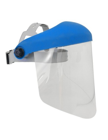 PANTALLA POLICARBONATO TRANSPARENTE VISERA AZUL