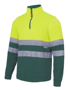 SUDADERA BICOLOR CON CREMALLERA A.V