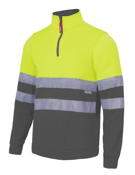 SUDADERA BICOLOR CON CREMALLERA A.V