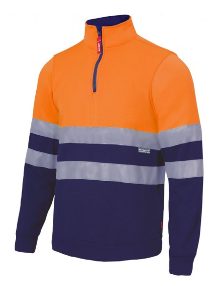 SUDADERA BICOLOR CON CREMALLERA A.V
