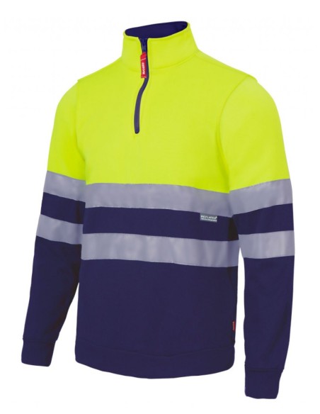 SUDADERA BICOLOR CON CREMALLERA A.V