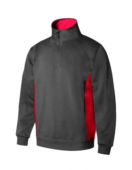 SUDADERA BICOLOR MEDIA CREMALLERA