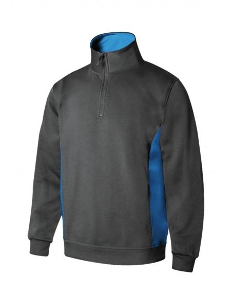 SUDADERA BICOLOR MEDIA CREMALLERA