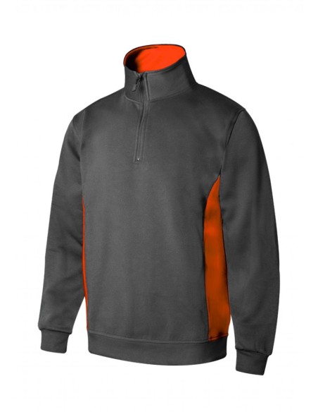 SUDADERA BICOLOR MEDIA CREMALLERA