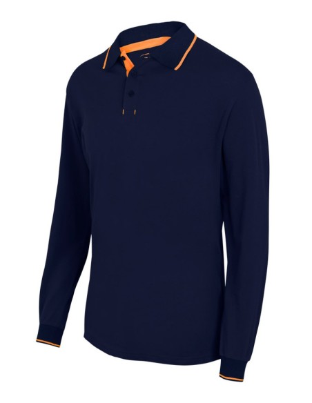 POLO M/L BICOLOR RAYA