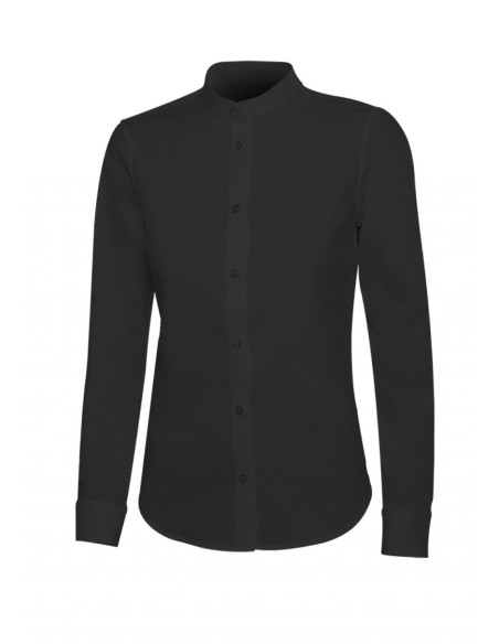 CAMISA CUELLO TIRILLA STRECH MANGA LARGA MUJER