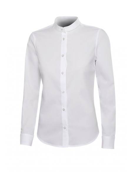 CAMISA CUELLO TIRILLA STRECH MANGA LARGA MUJER