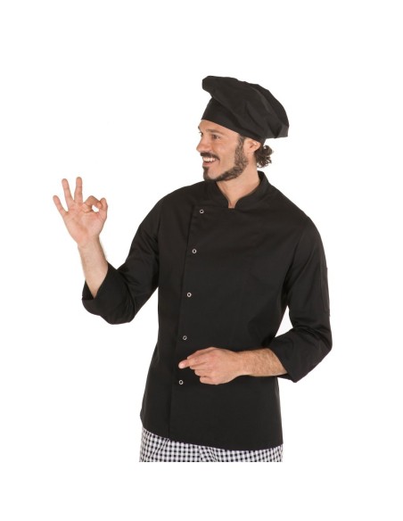 CHAQUETA DE COCINA UNISEX ORTIZ NEGRA