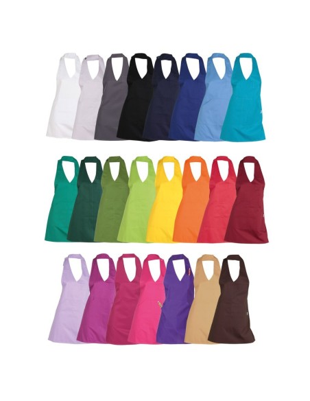 DELANTAL BISTRO ESCOTE PICO BOLSILLO CENTRO 80X65 CM