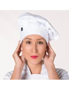 GORRO GRAN CHEF BLANCO CON VELCRO