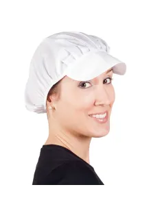 GORRA MUJER POPELÍN BLANCA PACK DE 10