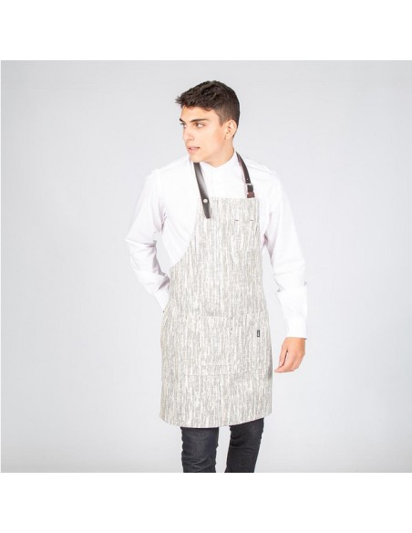 DELANTAL CON PETO TEJIDO MARMOLADO 80X66 CM