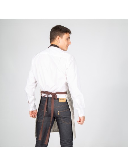 DELANTAL CON PETO TEJIDO MARMOLADO 80X66 CM