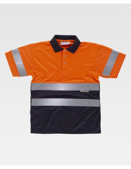 Polo Bicolor MC AV Cintas Reflectantes