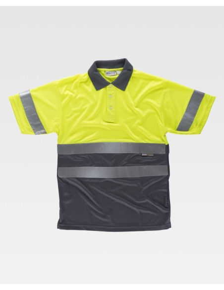 Polo Bicolor MC AV Cintas Reflectantes