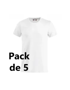 Camiseta bordada Pack de 5