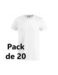Camiseta bordada pack de 20