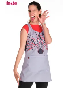 Estola con estampado de cebra de uniformes lacla barata 2