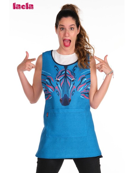 Estola con estampado de cebra de uniformes lacla barata