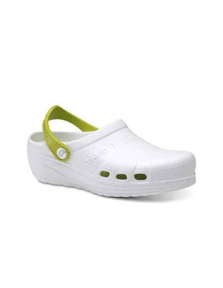 Zueco asana blanco pistacho