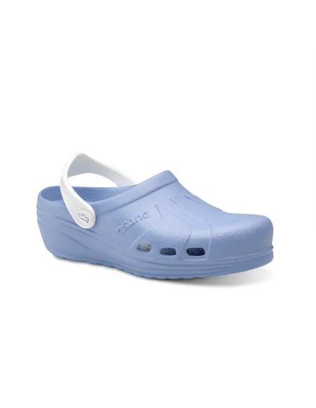 Zueco asana azul blanco