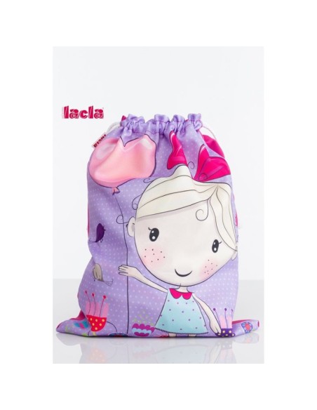 Bolsa de merienda niña globo de Lacla.