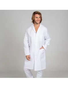 Bata unisex de sarga blanca | 511102 de garys