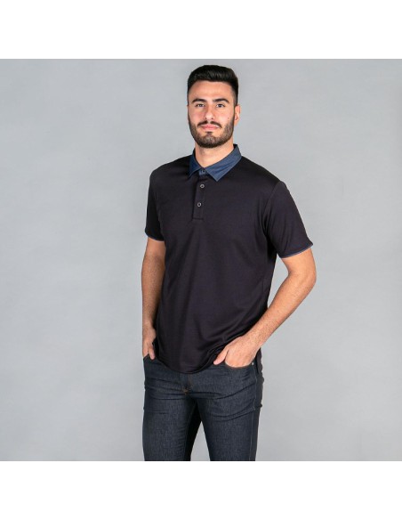 Polo hombre cuello camisero tejano redline