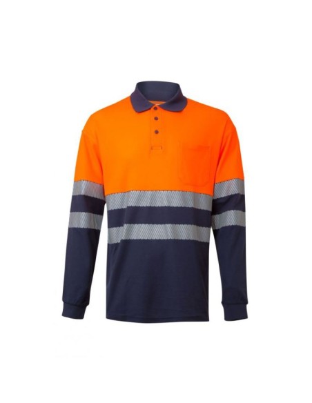 Velilla polo bicolor manga larga