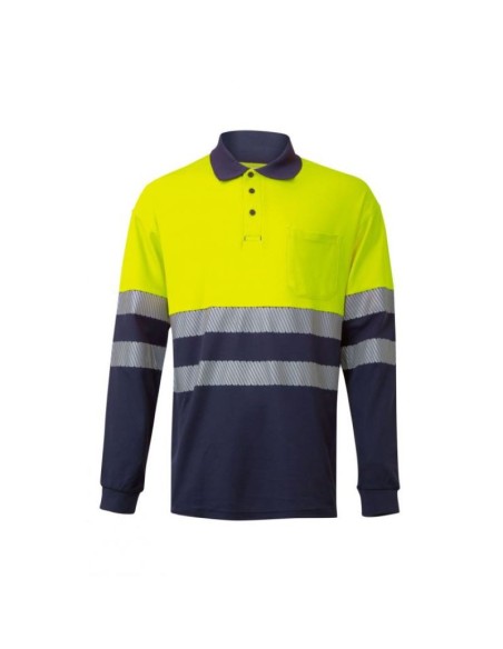 Velilla polo bicolor manga larga