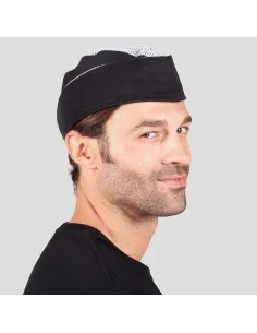 Gorro negro o burdeos ribeteado (Pack de 6)