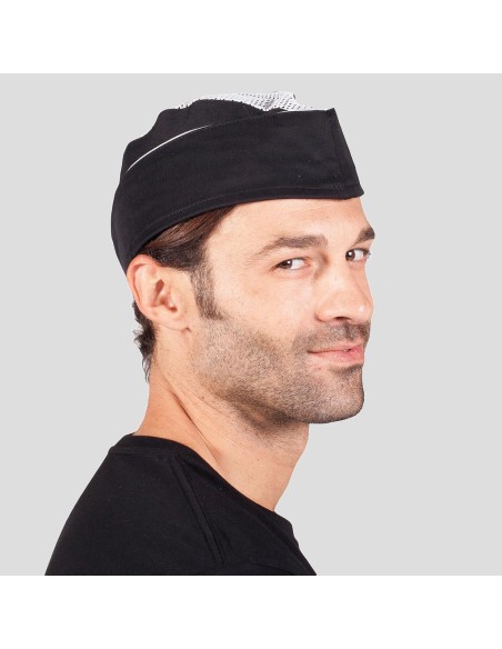 Gorro negro o burdeos ribeteado (Pack de 6)