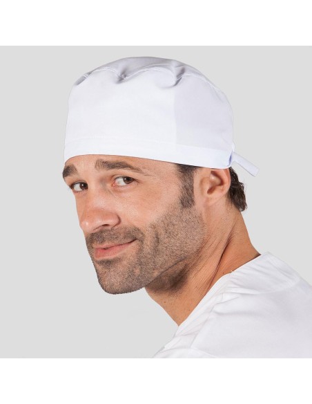Gorro para cirujano de tiras elásticas en color liso.