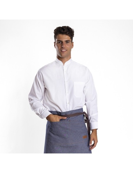 Textil-r camisa cuello mao hombre