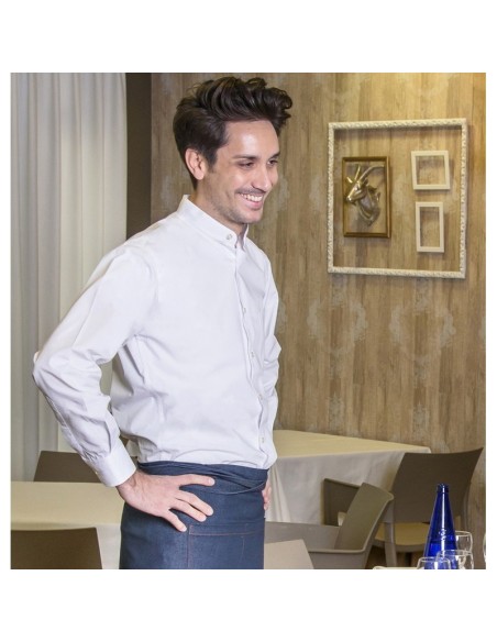 Textil-r camisa cuello mao hombre