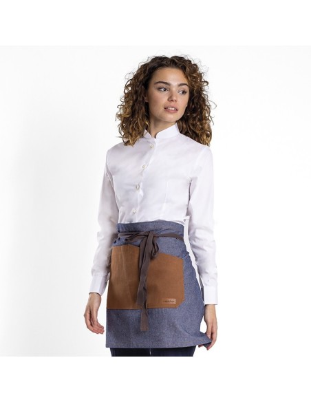 Textil-r camisa cuello mao mujer