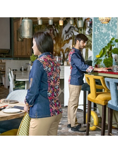 Textil-r Chaqueta para Cocina Mujer Fusion