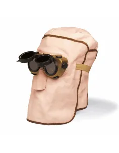Safetop Capuz de Cuero Soldar con Gafas