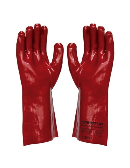 Safetop Guantes de PVC 27cm Chemplus