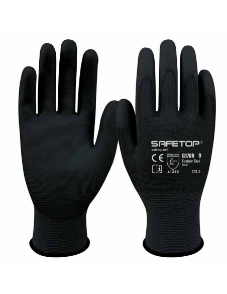 Safetop Guante Sintético Negro Feather Task