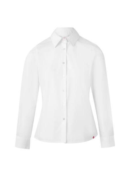Camisa entallada en marga larga de Popelín p539 velilla