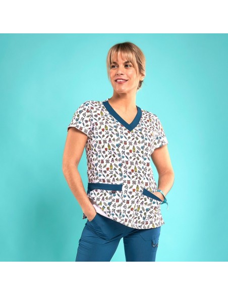 Textil-r Casaca de mujer en microfibra estampada DIAN LS222 36EST