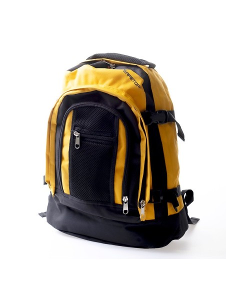 80125 amarilla | Mochila portaequipo impermeable y multibolsillos amarilla