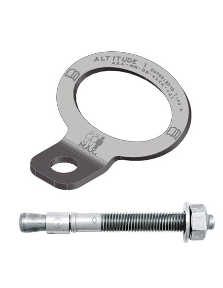 Safetop 80145-TI: punto de anclaje para 3 operarios de acero inoxidable